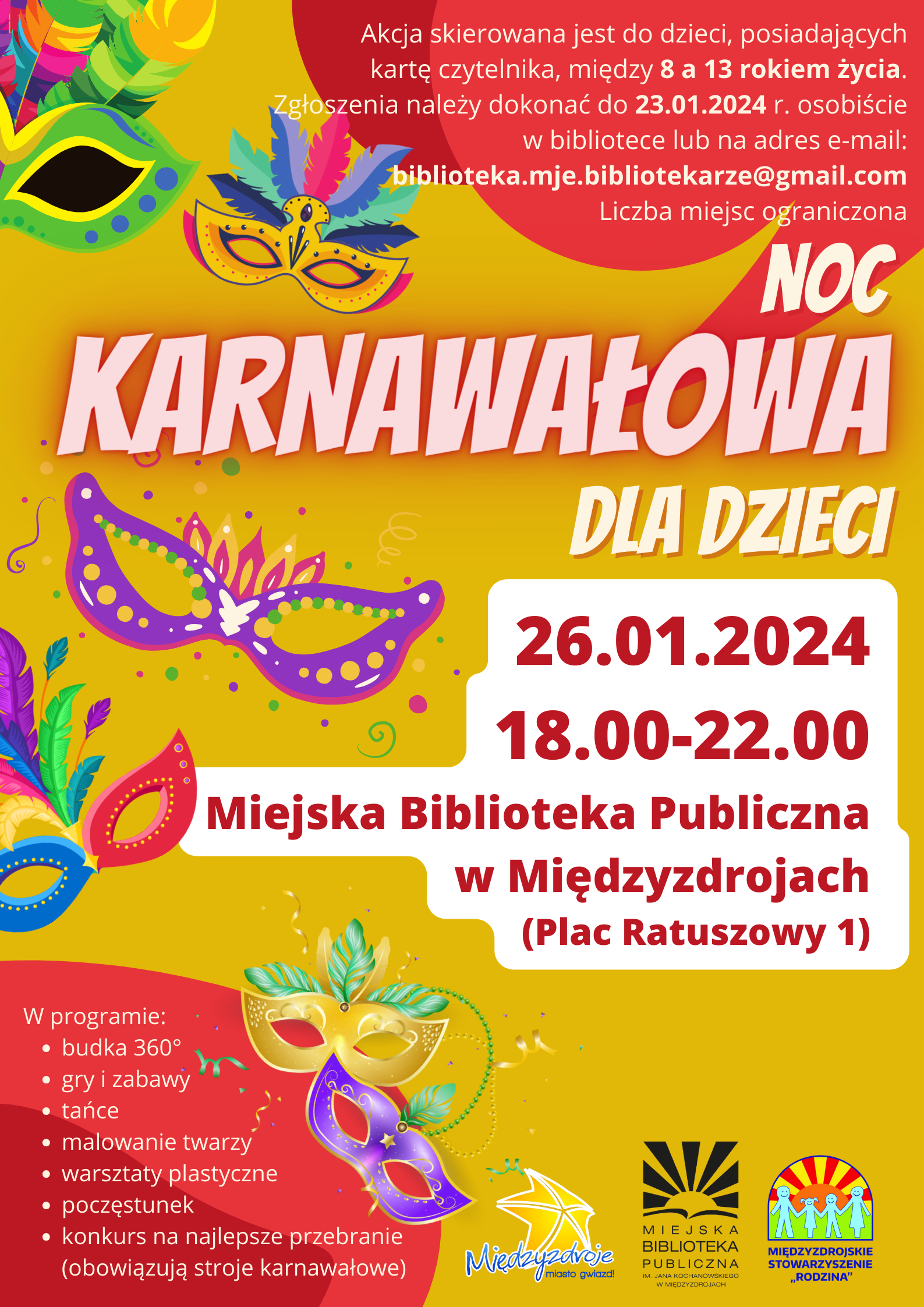 Noc Karnawałowa w międzyzdrojskiej bibliotece - 26 stycznia 2024 r.