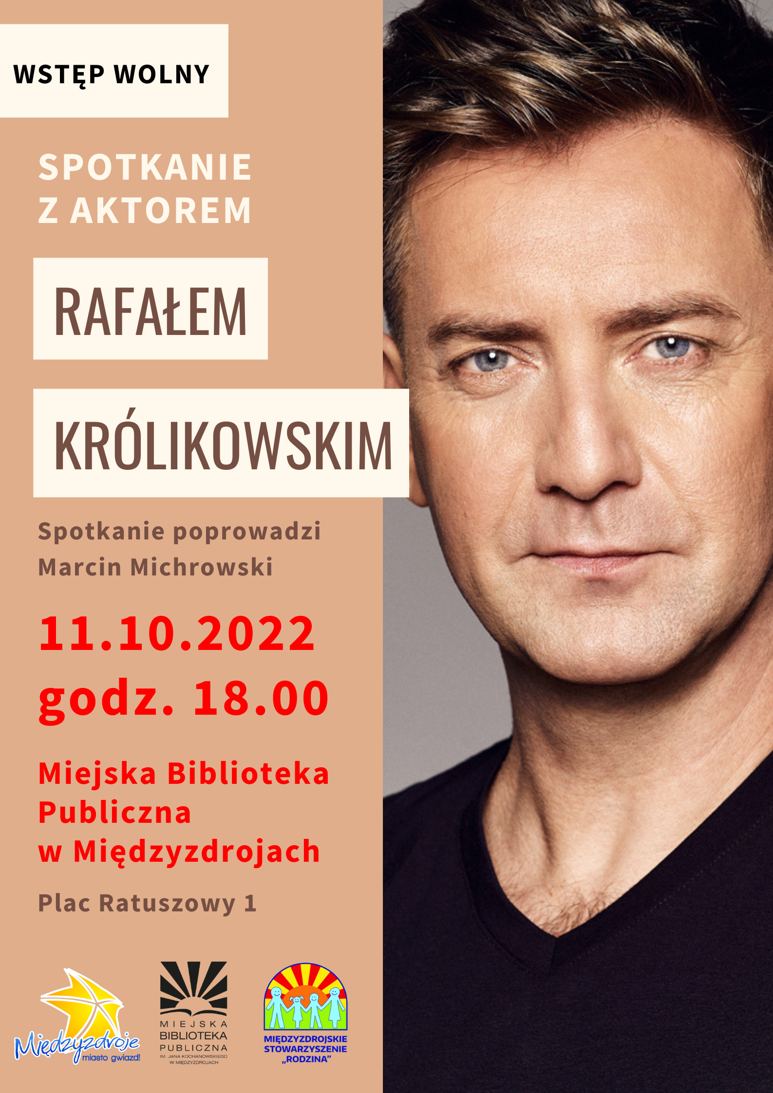 Spotkanie z Rafałem Królikowskim w międzyzdrojskiej bibliotece 11 października 2022 r. - zapowiedź