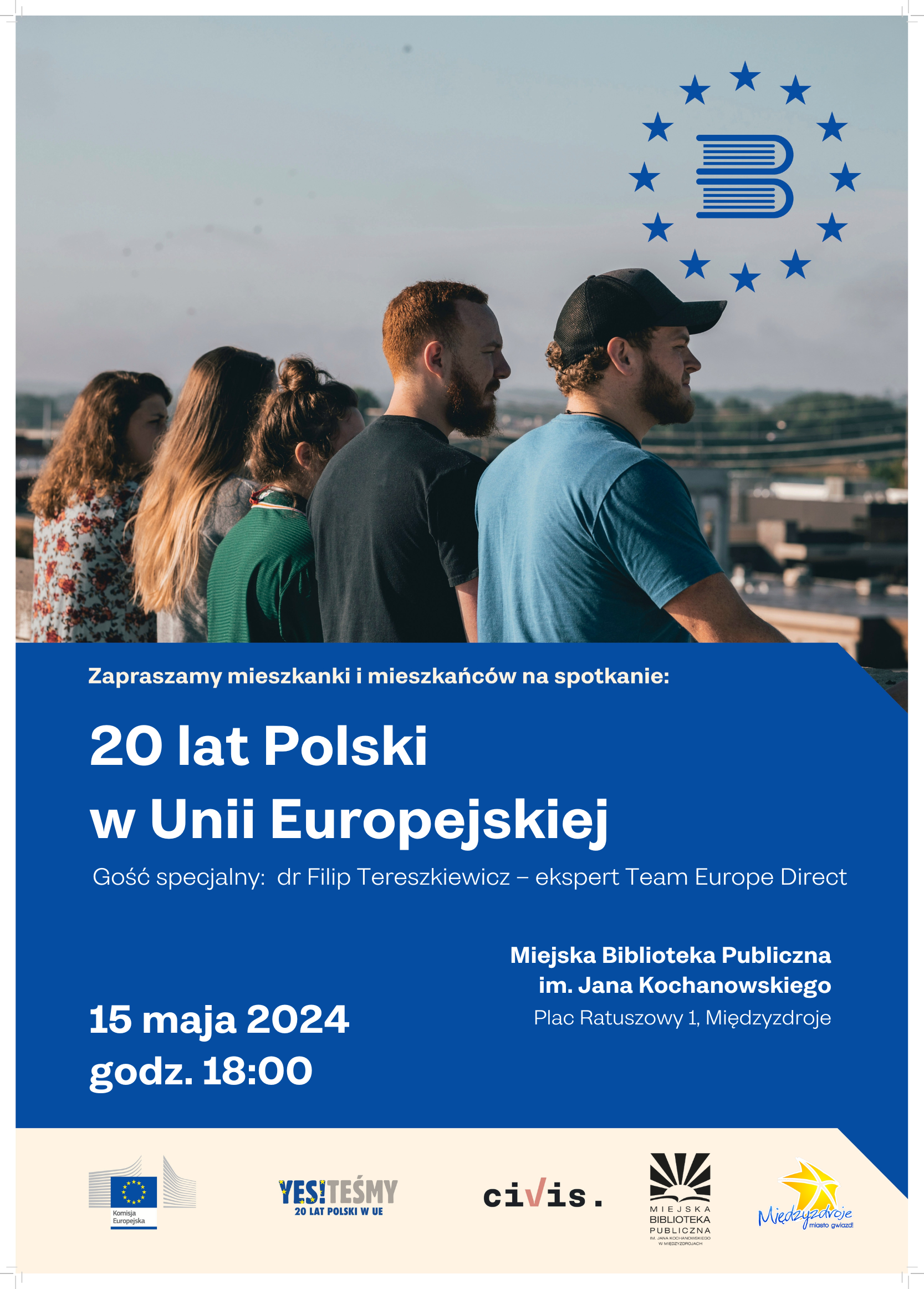 Spotkanie pt. „20 lat Polski w Unii Europejskiej” w międzyzdrojskiej bibliotece - 15 maja 2024 r.